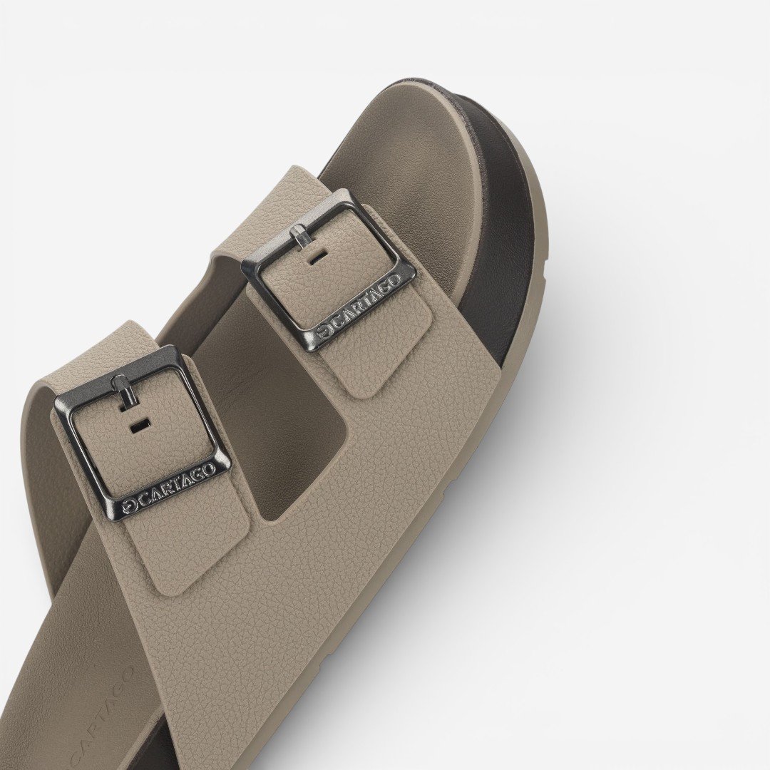 Chinelo Slide Marrom Milão Plus Cartago Bege 3