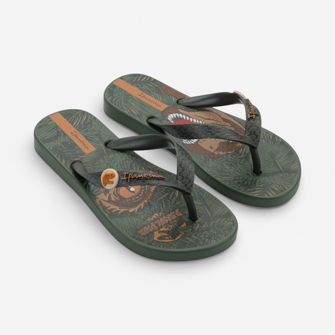 Chinelo Ipanema Jurrassic Park Infantil Verde Verde 2