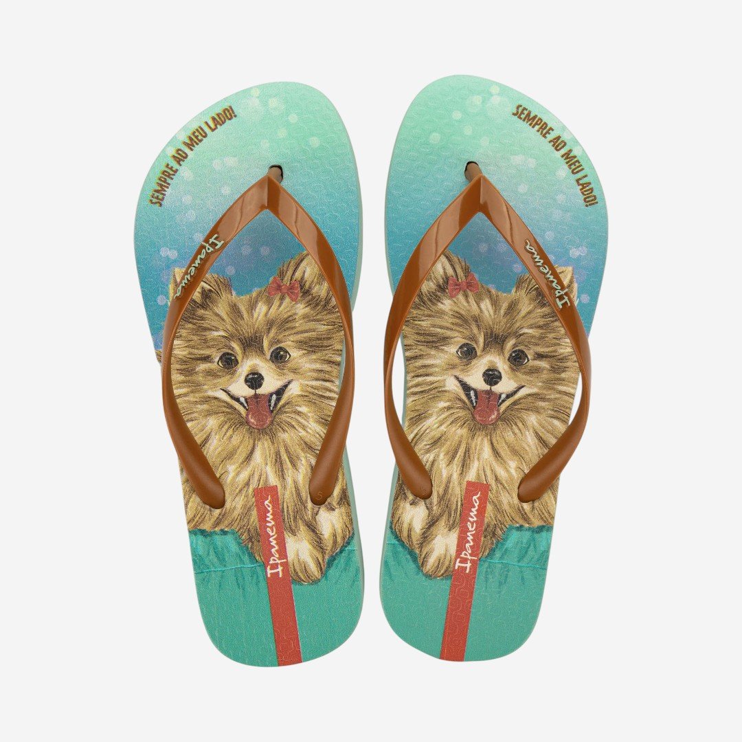 Chinelo de Dedo Verde Pets Pop Ipanema