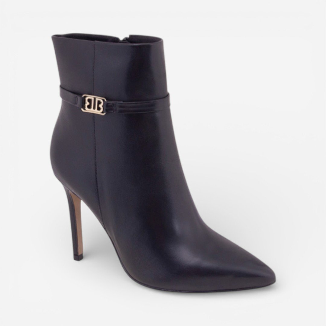 Bota Bottero Salto Alto Em Couro Preto