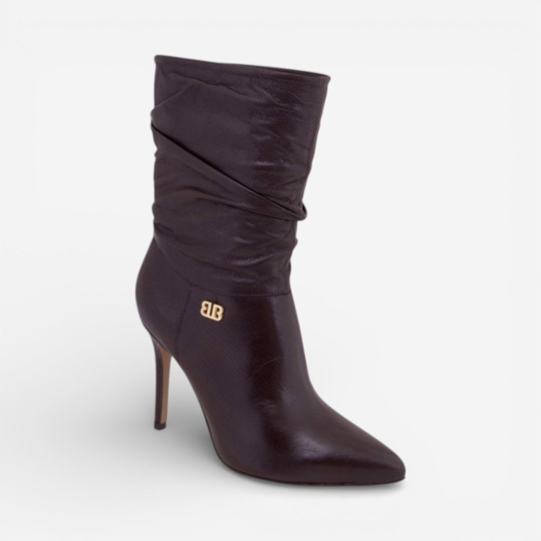 Bota Bottero Salto Alto Em Couro Marrom Marrom 2