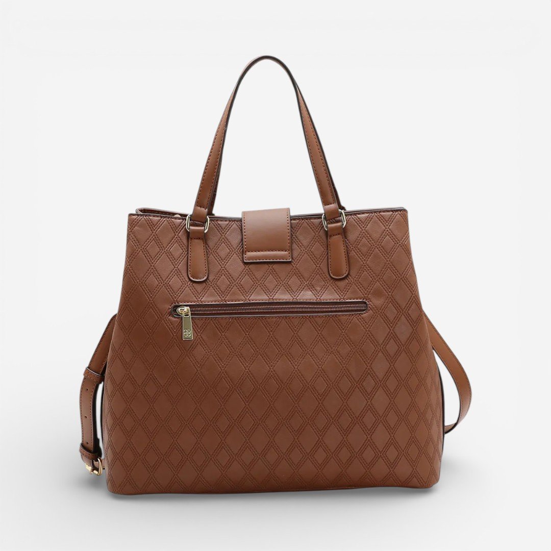 Bolsa Feminina Chenson Mão Texturizado Café Marrom 2