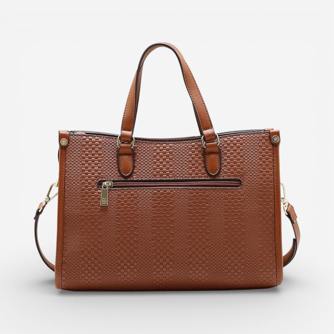 Bolsa Feminina Chenson Mão Mini Tressê Café Marrom 2