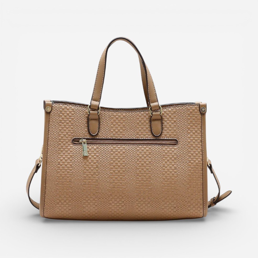 Bolsa Feminina Chenson Mão Mini Tressê Natural Bege 2