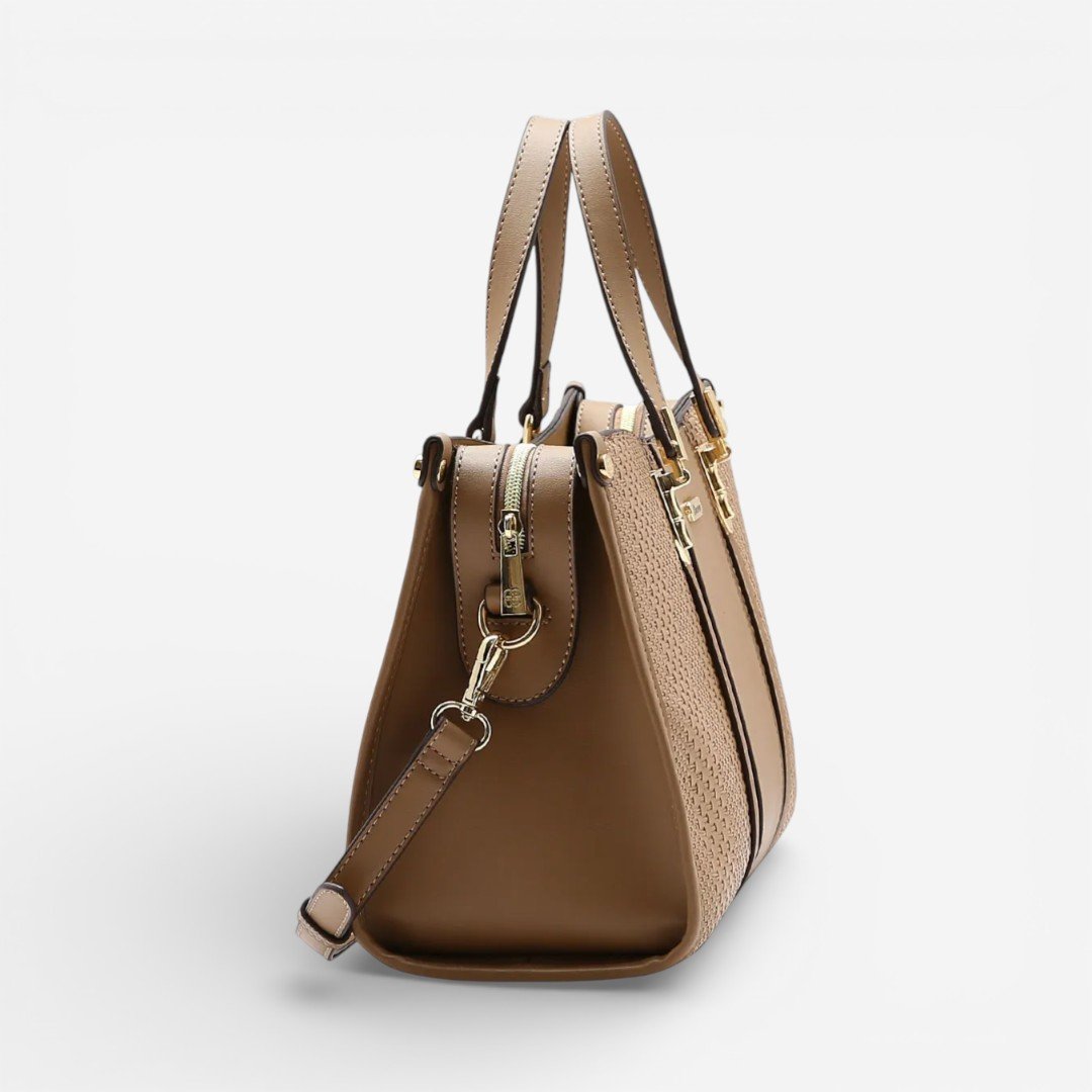 Bolsa Feminina Chenson Mão Mini Tressê Natural Bege 3