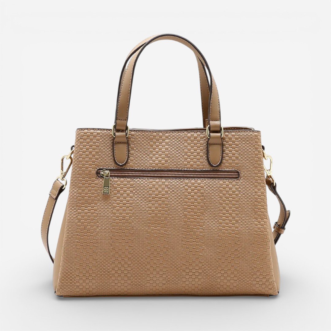 Bolsa Feminina Chenson Mão Mini Tressê Natural Bege 2