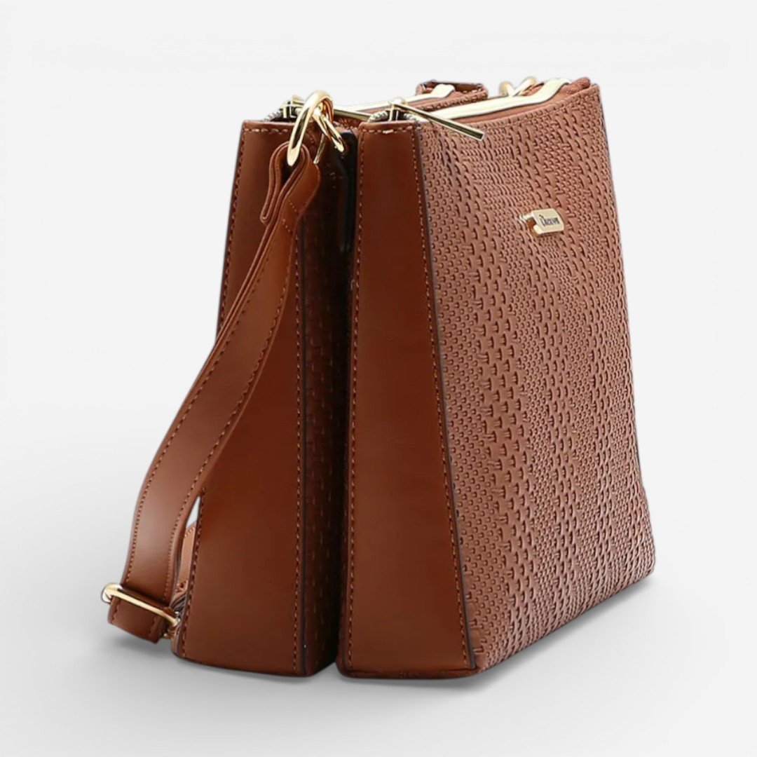 Bolsa Feminina Chenson Transversal Mini Tressê Café Marrom 3