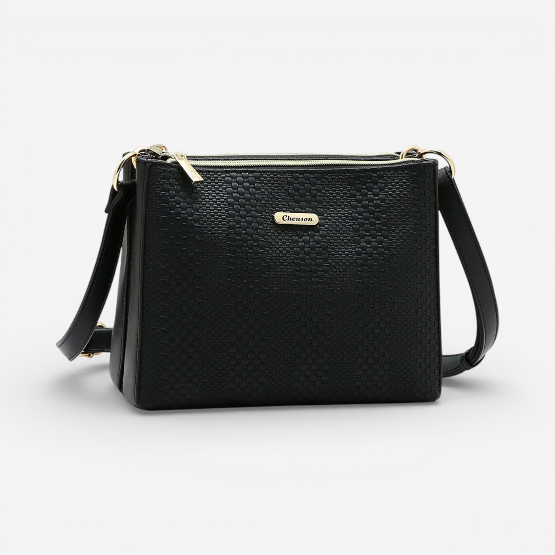 Bolsa Feminina Chenson Transversal Mini Tressê Preta