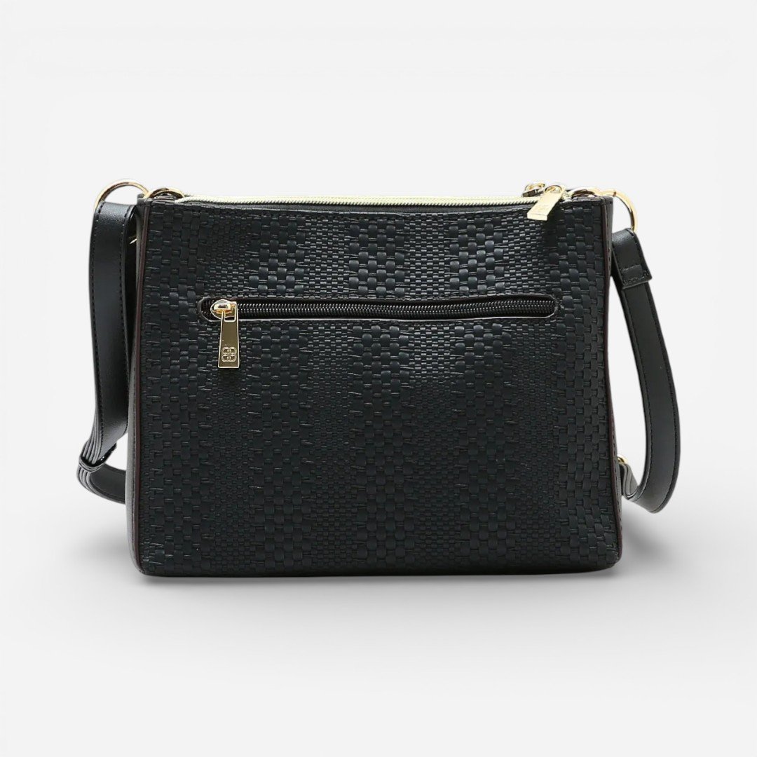 Bolsa Feminina Chenson Transversal Mini Tressê Preta Preto 2
