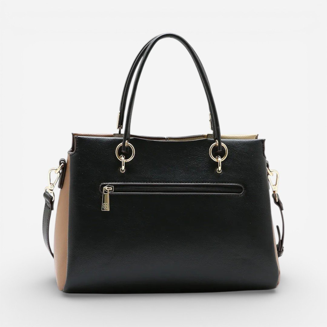 Bolsa Feminina Chenson Mão Patchwork Clássico Preta Preto 2