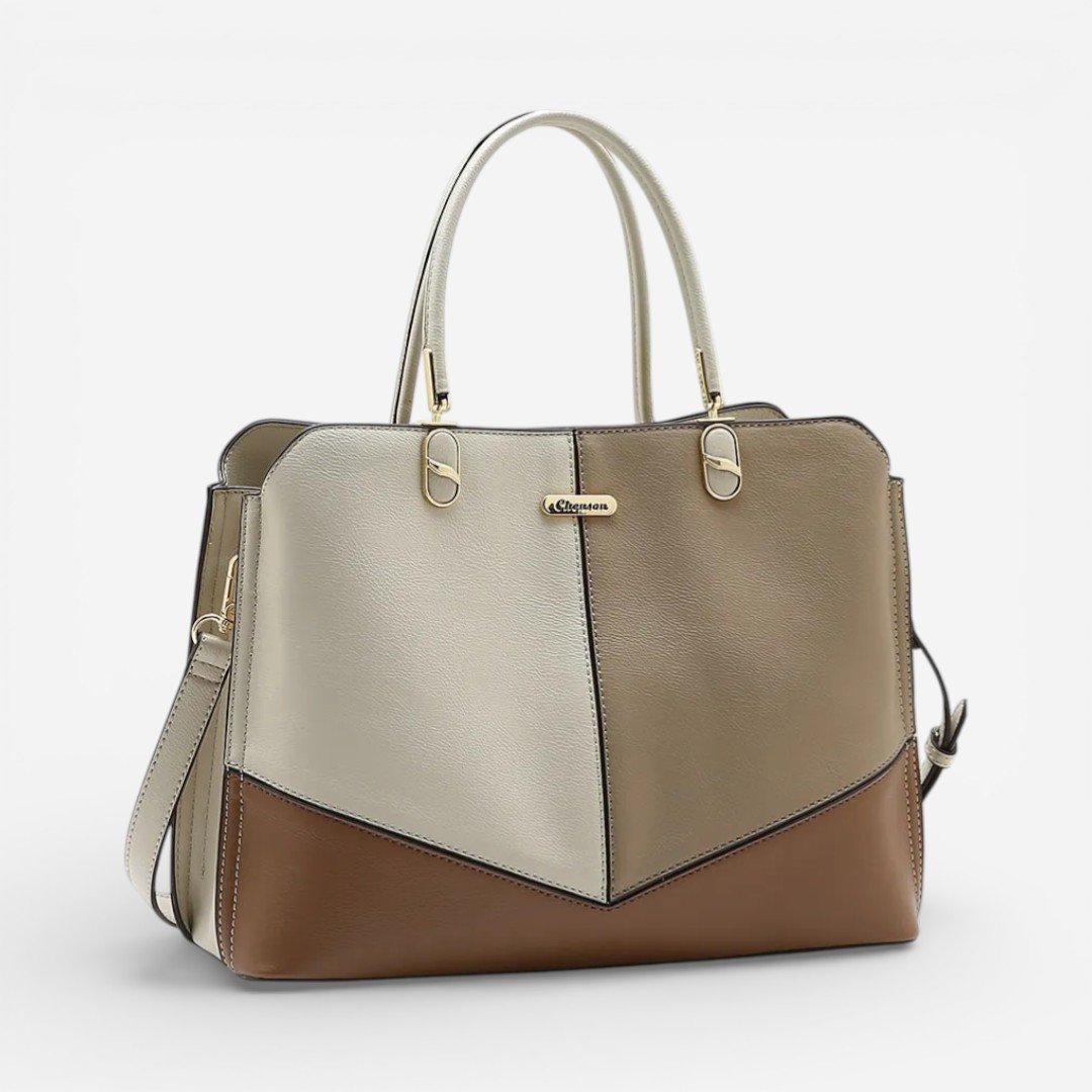 Bolsa Feminina Chenson Patchwork Clássico Natural