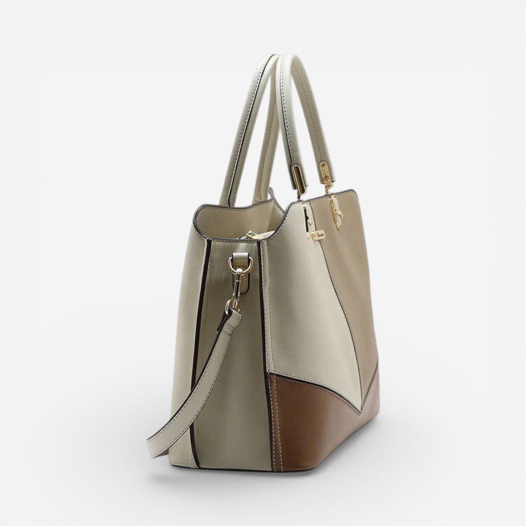 Bolsa Feminina Chenson Patchwork Clássico Natural Bege 3