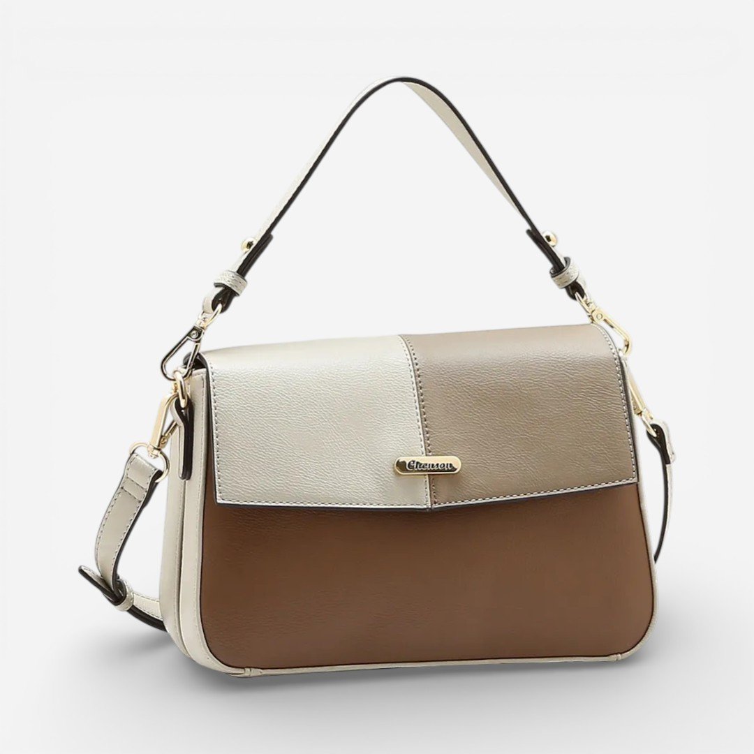 Bolsa Feminina Chenson Mão Patchwork Clássico Natural