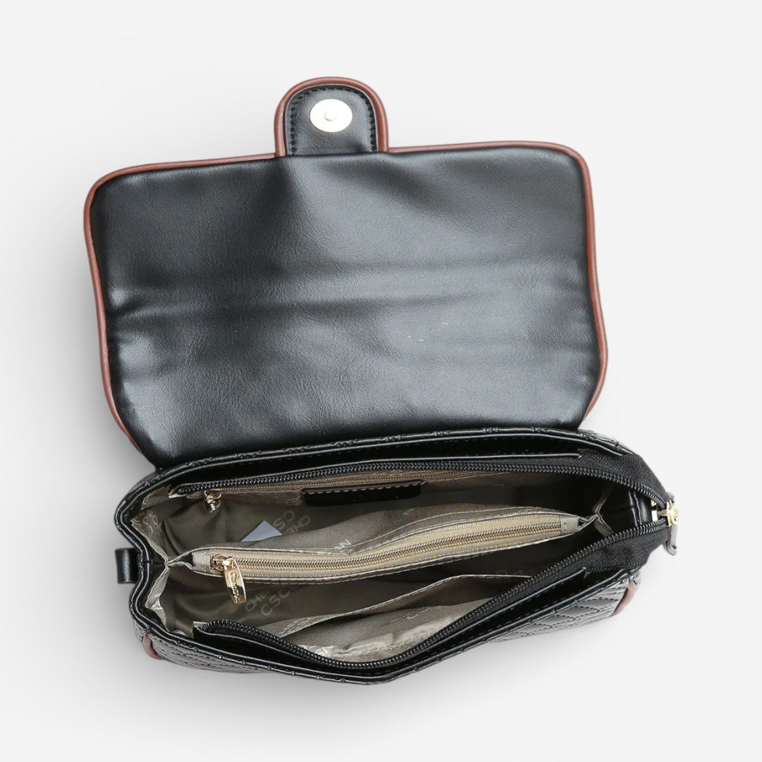 Bolsa Feminina Chenson Transversal Matelassê Cute Preto Preto 4