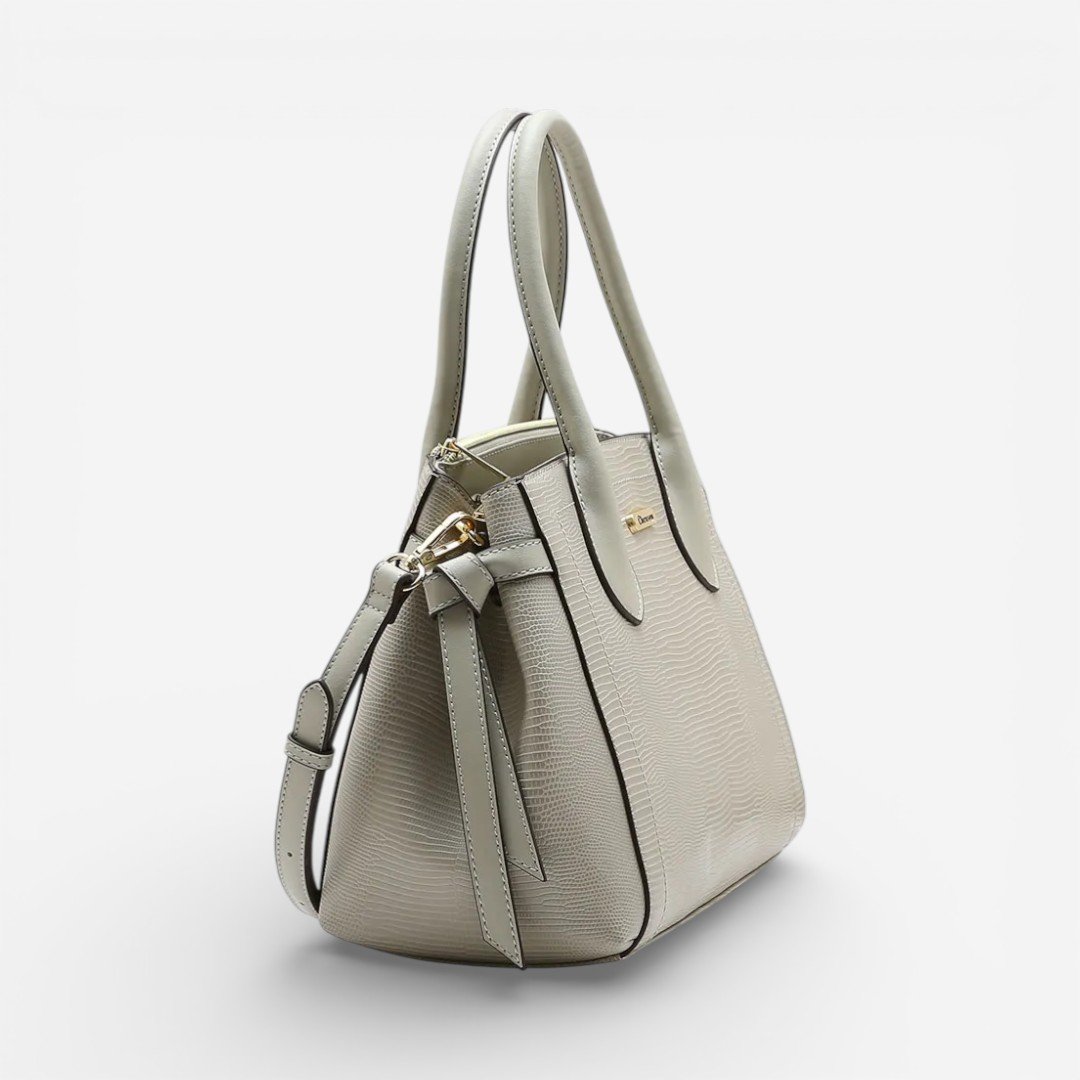 Bolsa Feminina Chenson Mão Lagarto Delicado Cinza Cinza 3