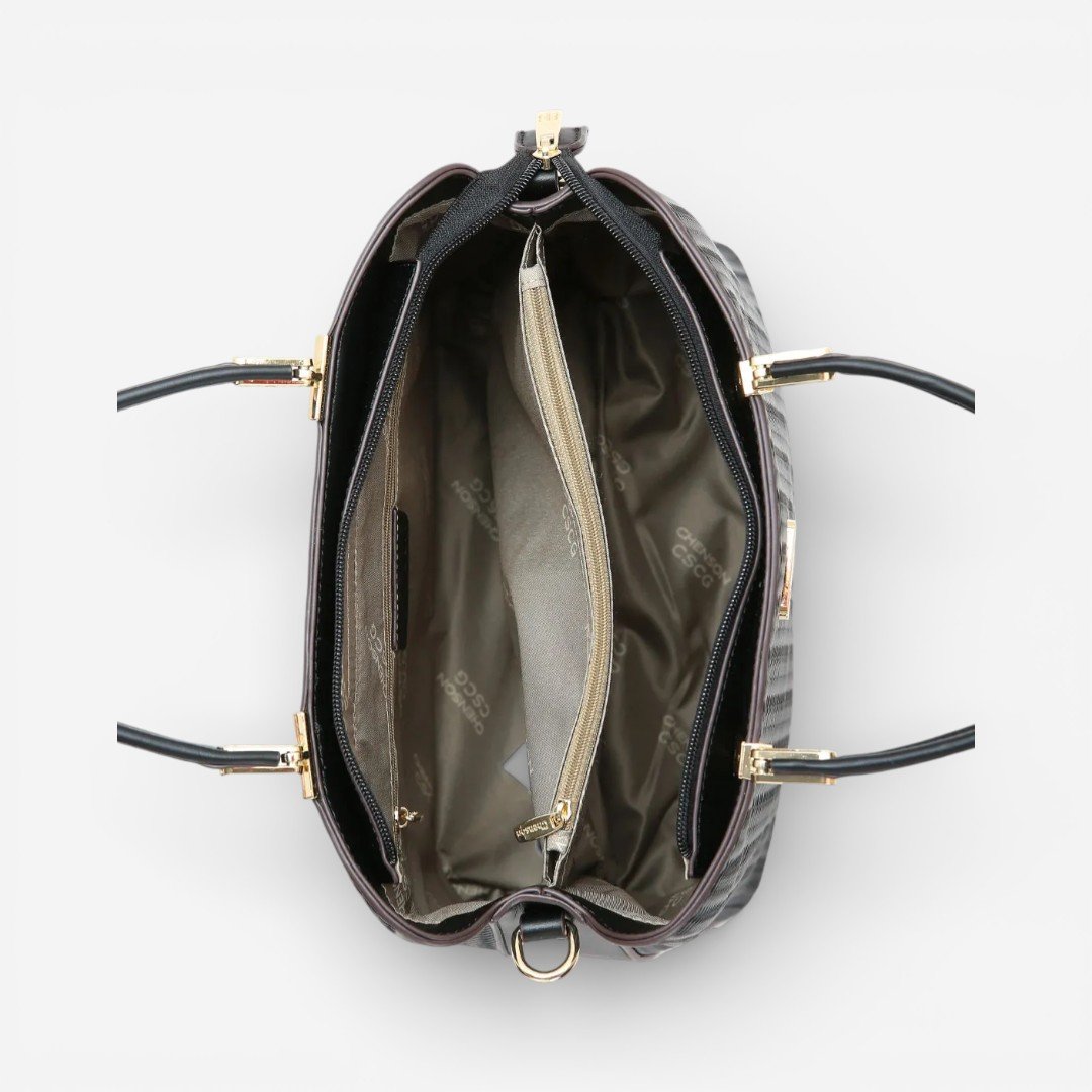 Bolsa Feminina Chenson Mão Ferragem Delicada Preta Preto 4