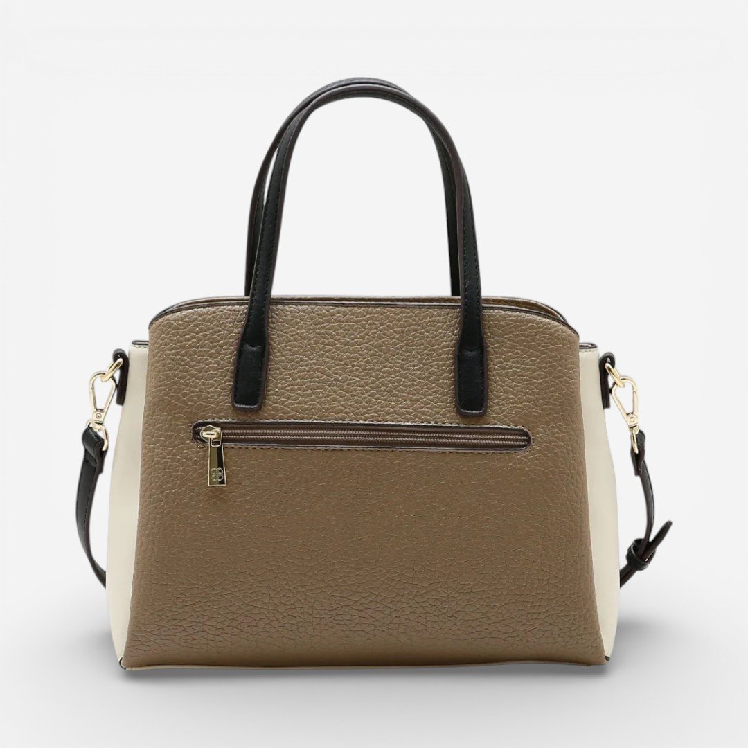 Bolsa Feminina Chenson Mão Contrastes Natural Bege 2