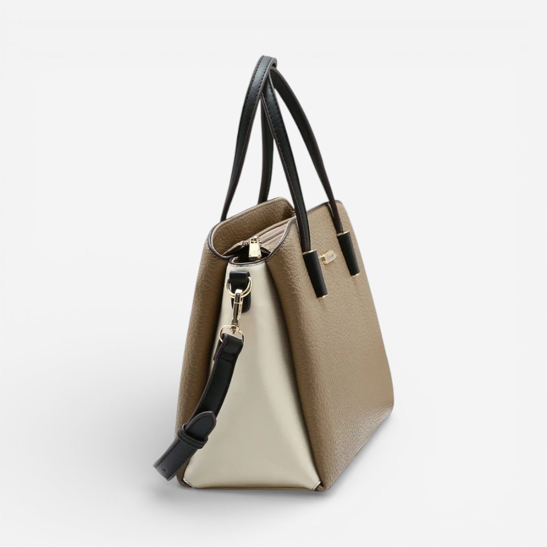 Bolsa Feminina Chenson Mão Contrastes Natural Bege 3