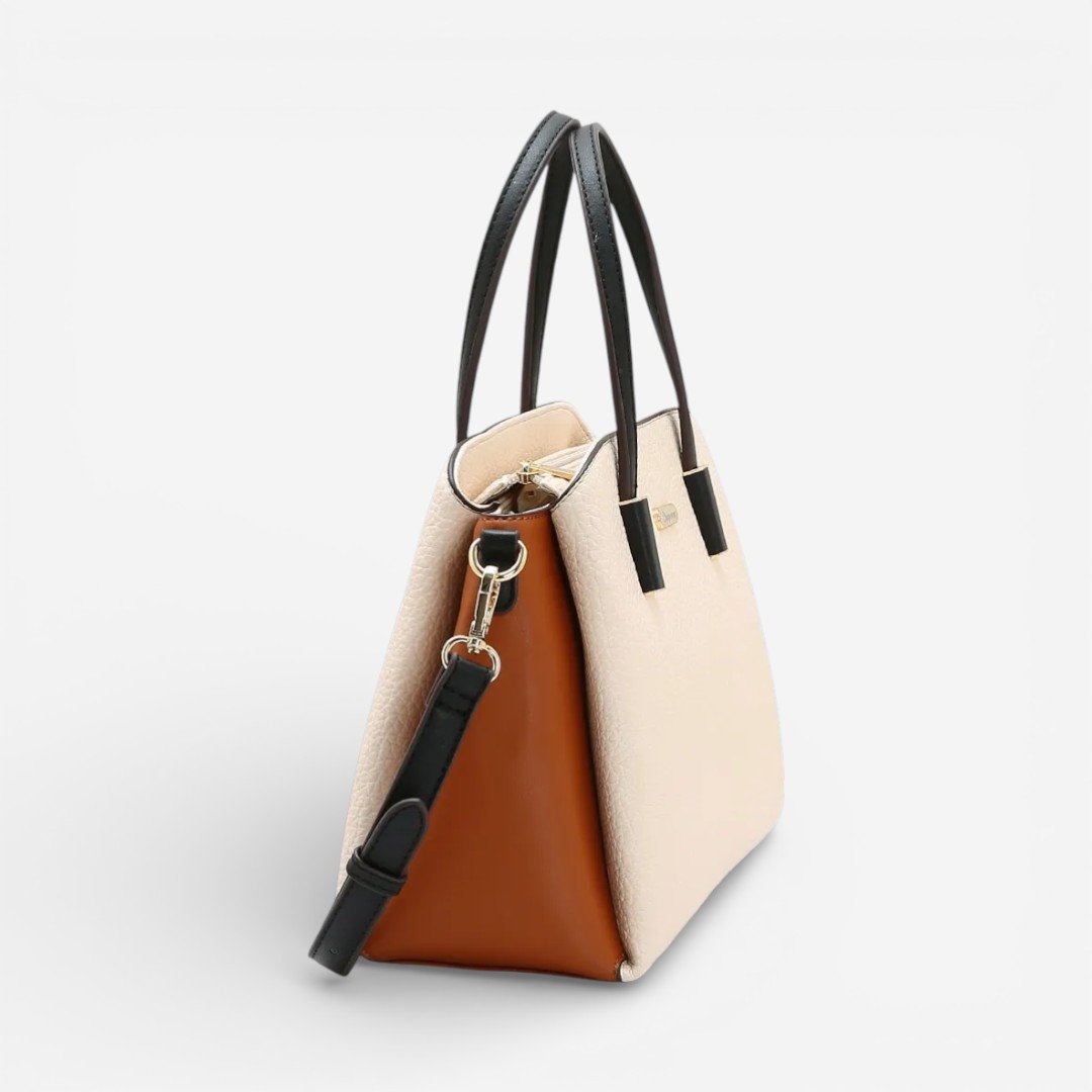 Bolsa Feminina Chenson Mão Contrastes Bege Bege 3