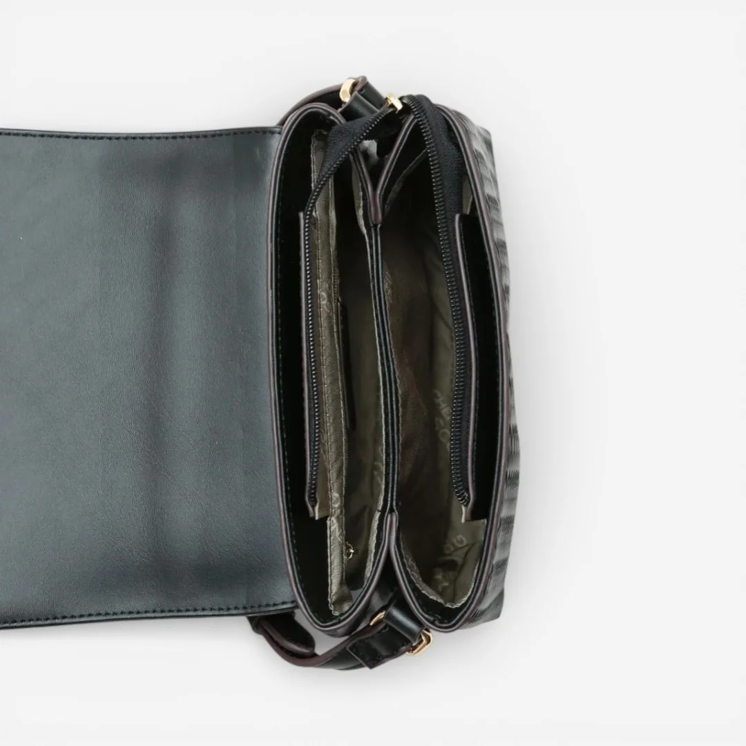 Bolsa Feminina Chenson Transversal Ferragem Delicada Preta Preto 4