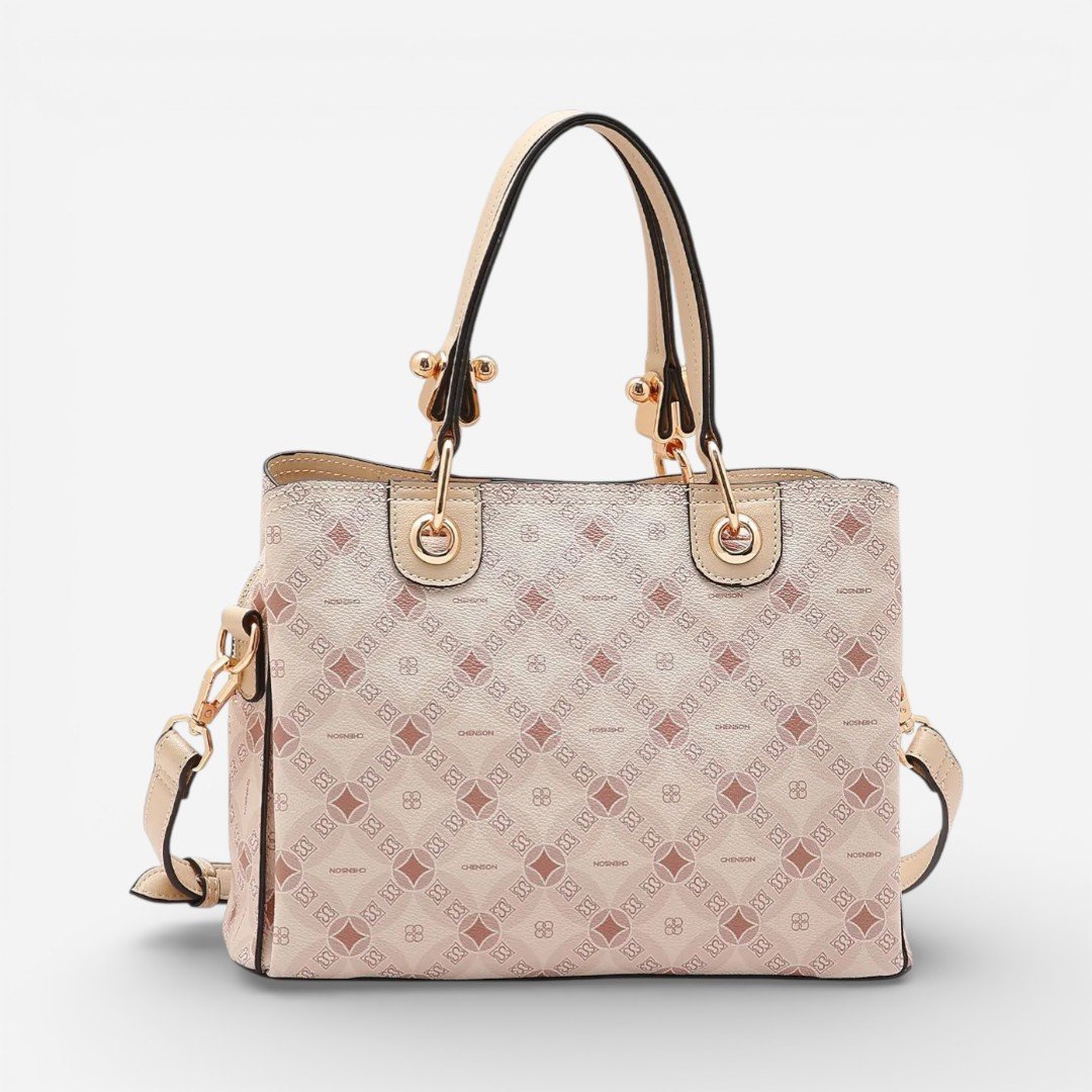Bolsa Feminina Chenson Monograma Contemporâneo Bege Bege 2