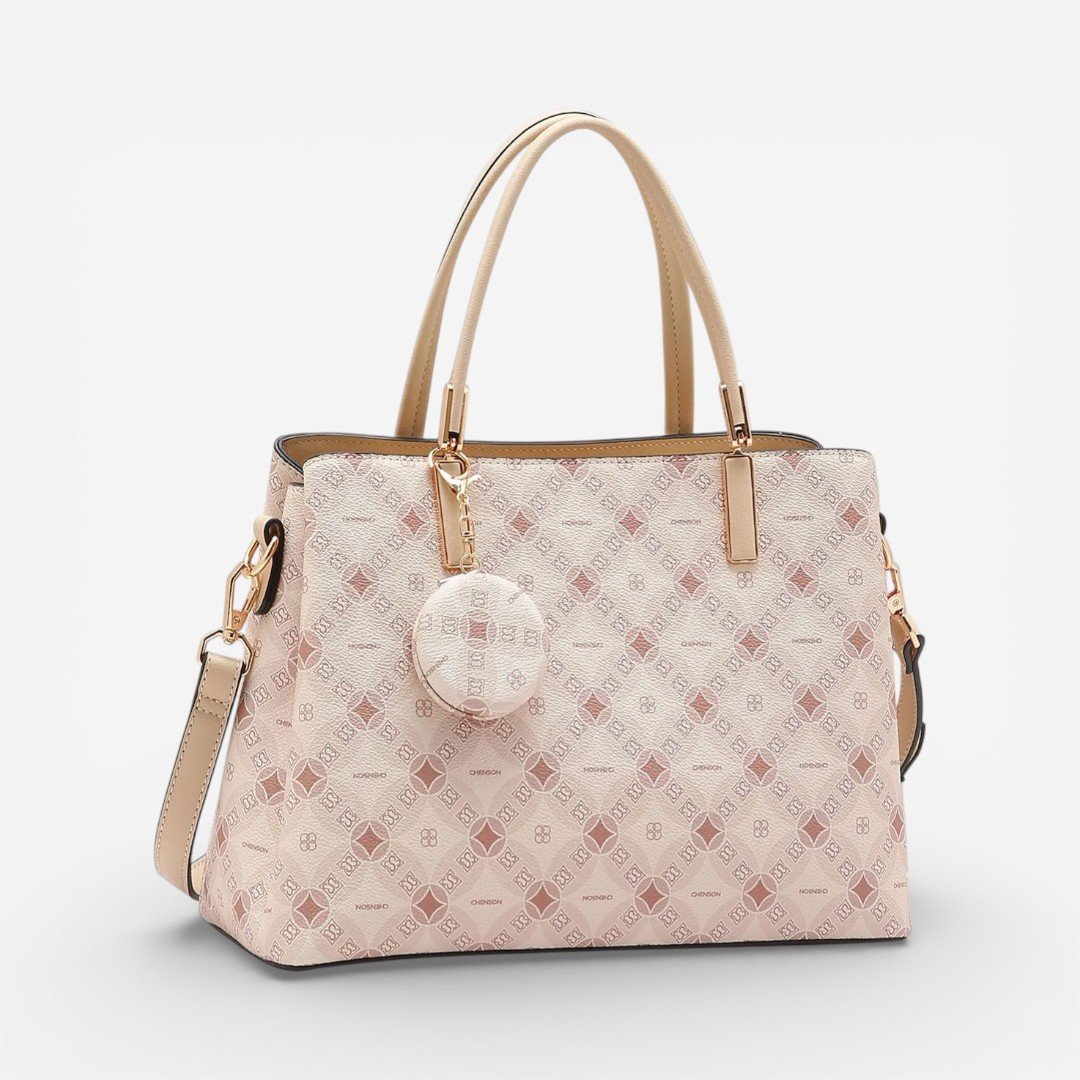 Bolsa Feminina Chenson Monograma Contemporâneo Bege