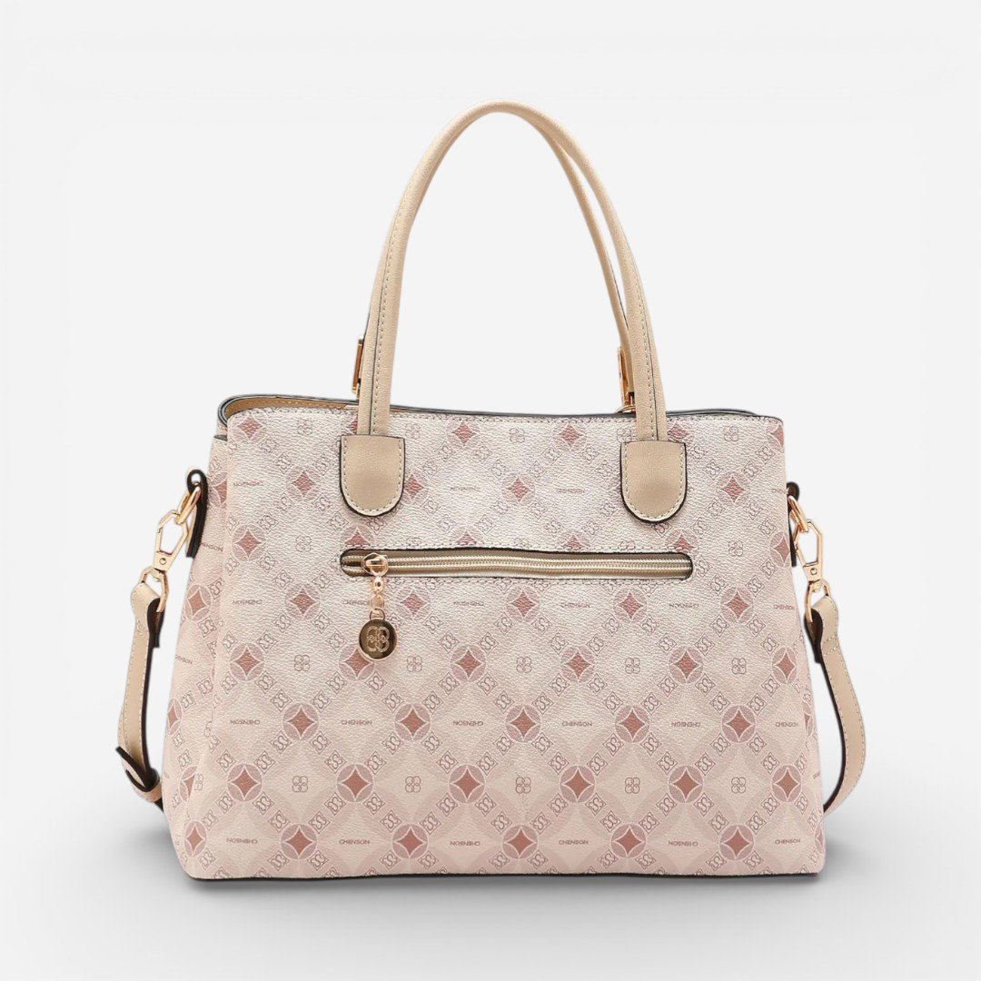 Bolsa Feminina Chenson Monograma Contemporâneo Bege Bege 2
