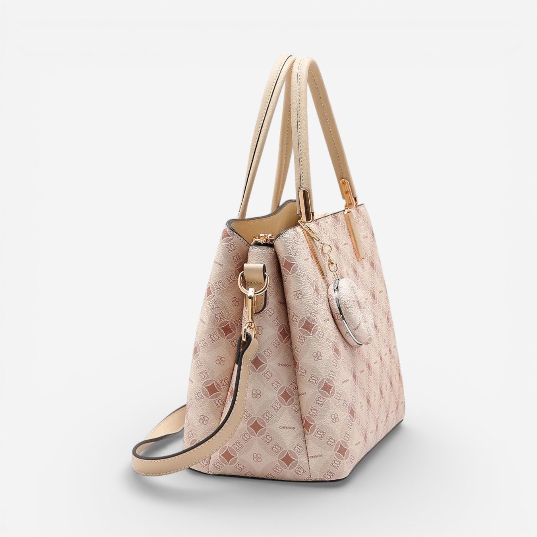 Bolsa Feminina Chenson Monograma Contemporâneo Bege Bege 3