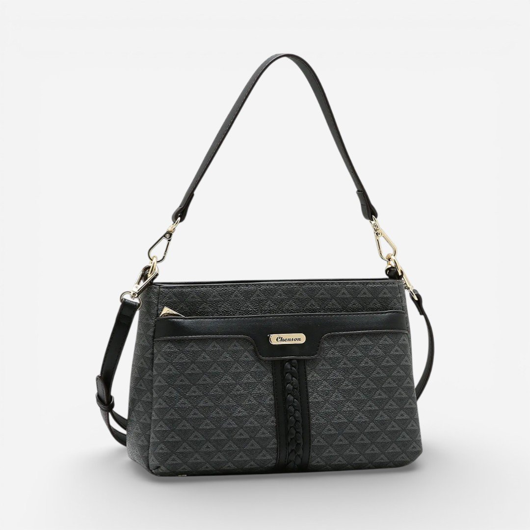 Bolsa Feminina Chenson Versátil New Elemento Gráfico Preta