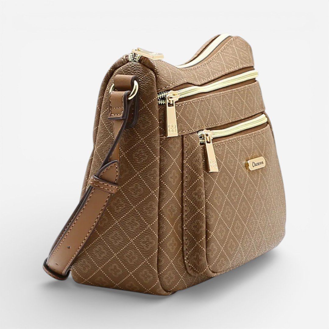 Bolsa Feminina Chenson Transversal Elemento Gráfico Natural Bege 3