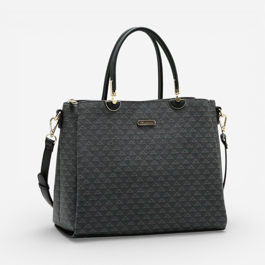 Bolsa Feminina Chenson Mão New Elemento Gráfico Preta