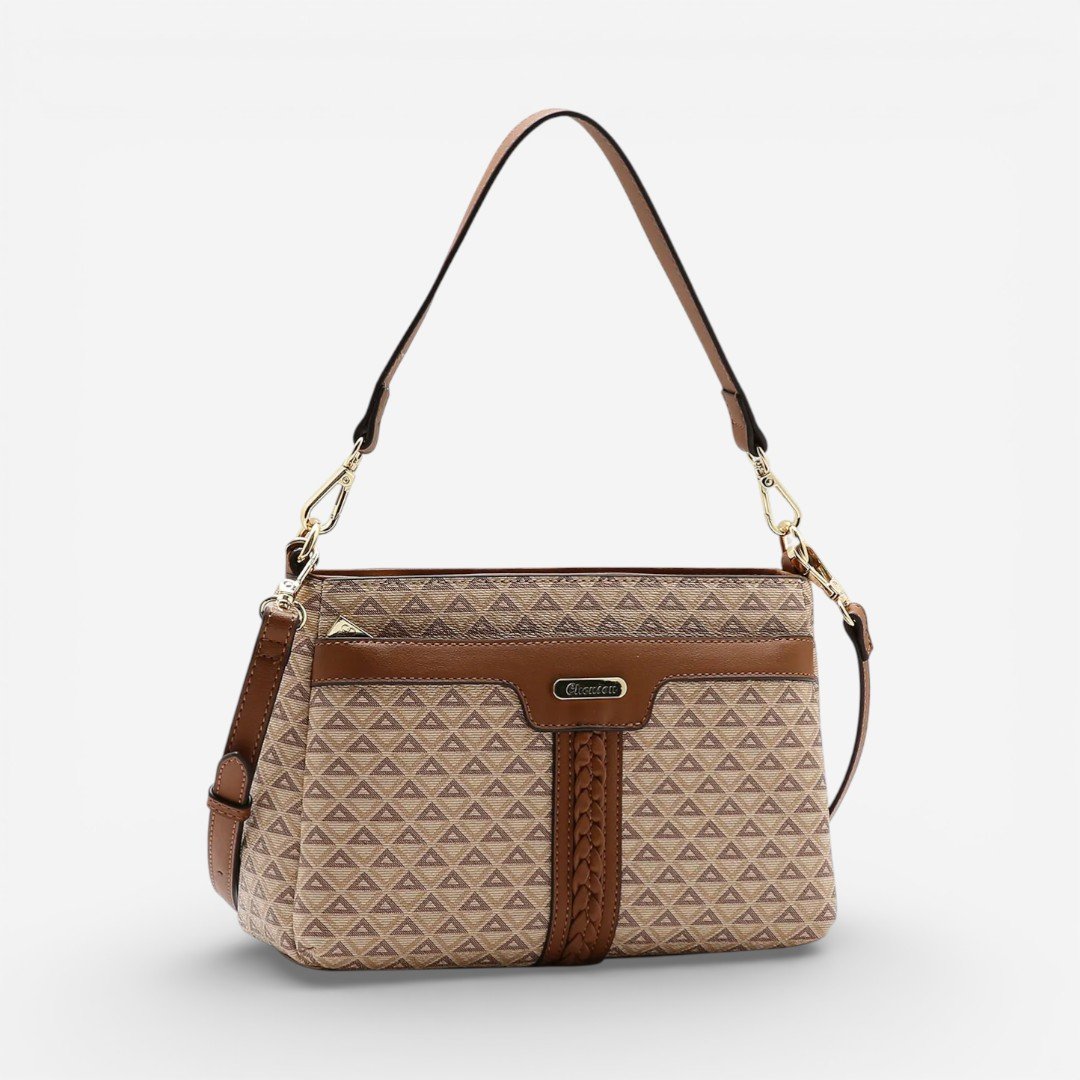 Bolsa Feminina Chenson Versátil New Elemento Gráfico Bege