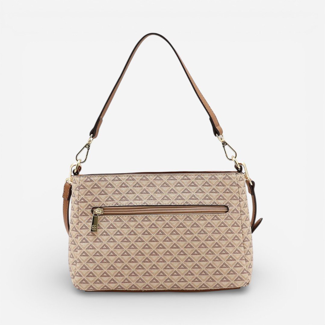 Bolsa Feminina Chenson Versátil New Elemento Gráfico Bege Bege 2