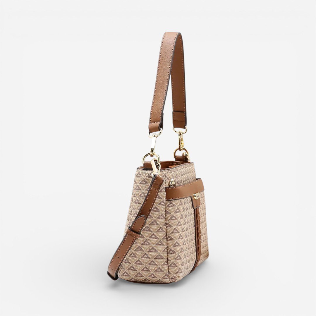 Bolsa Feminina Chenson Versátil New Elemento Gráfico Bege Bege 3