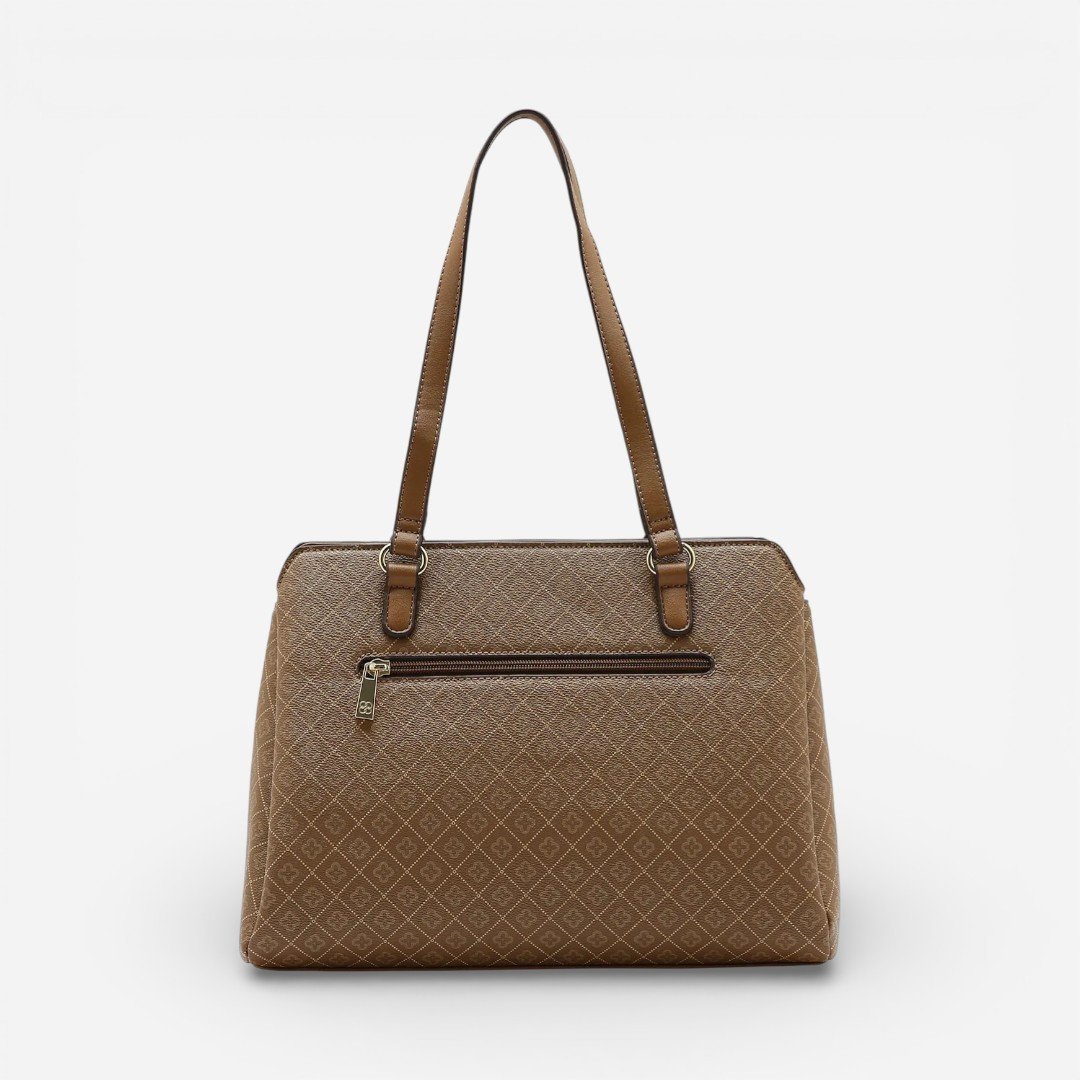 Bolsa Feminina Chenson Ombro Elemento Gráfico Natural Bege 2