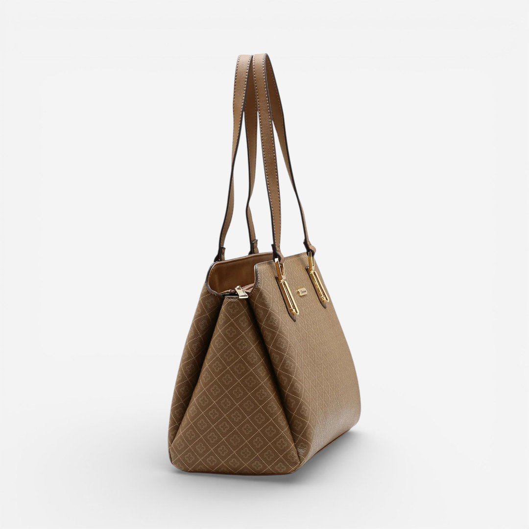 Bolsa Feminina Chenson Ombro Elemento Gráfico Natural Bege 3