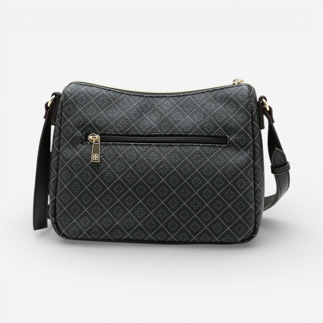 Bolsa Feminina Chenson Transversal Elemento Gráfico Preta Preto 2