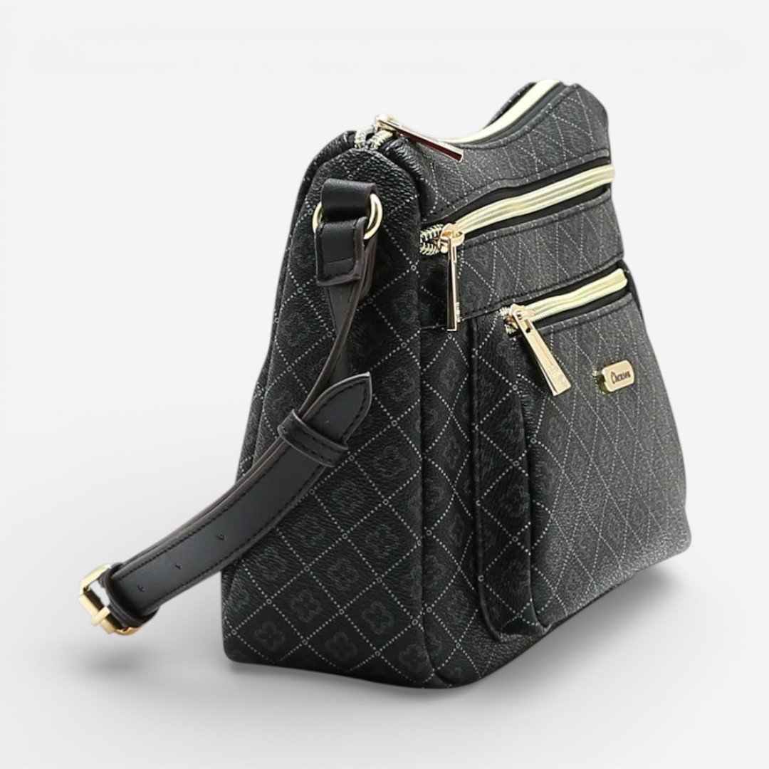 Bolsa Feminina Chenson Transversal Elemento Gráfico Preta Preto 3