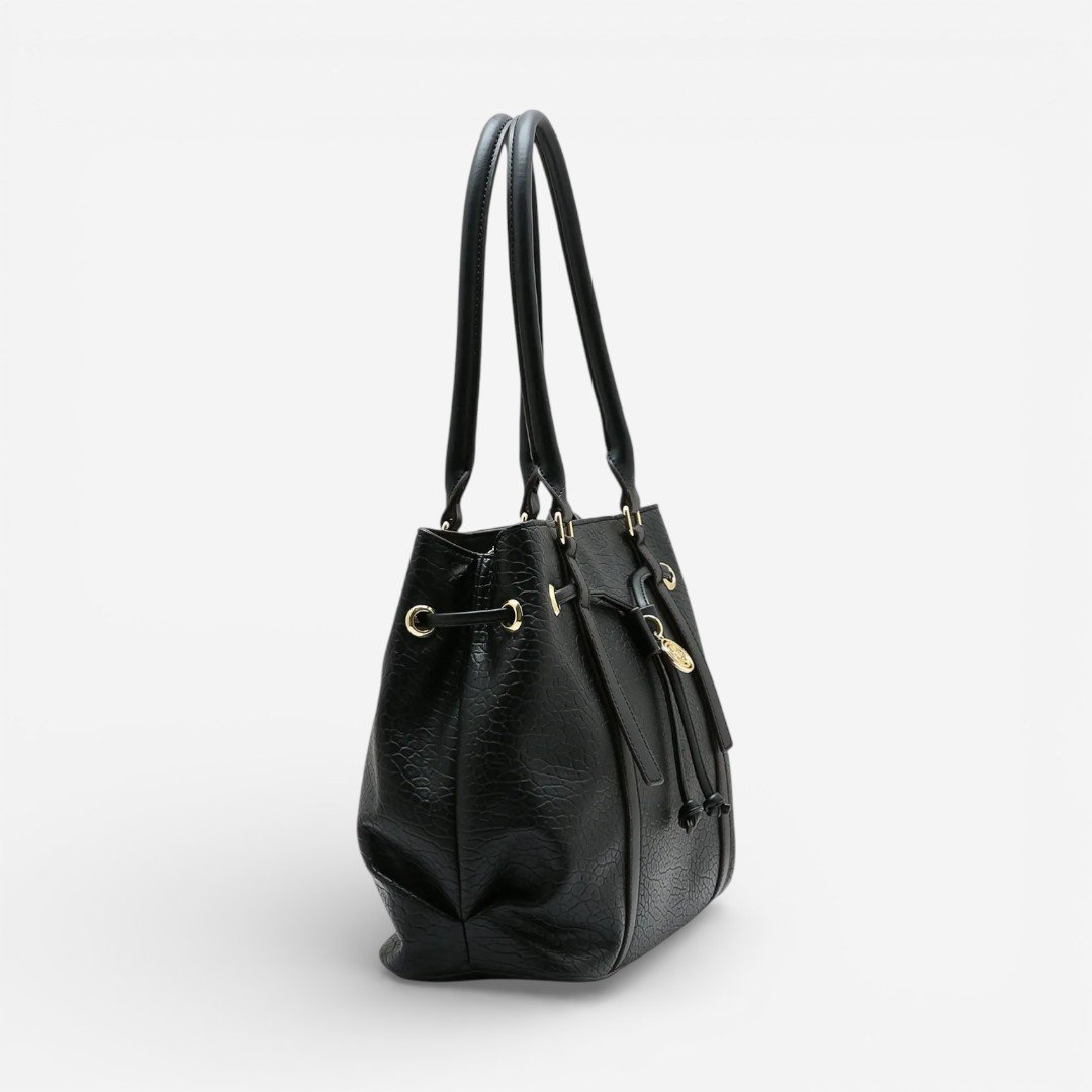 Bolsa Feminina Chenson Croco Soft Preta Preto 3
