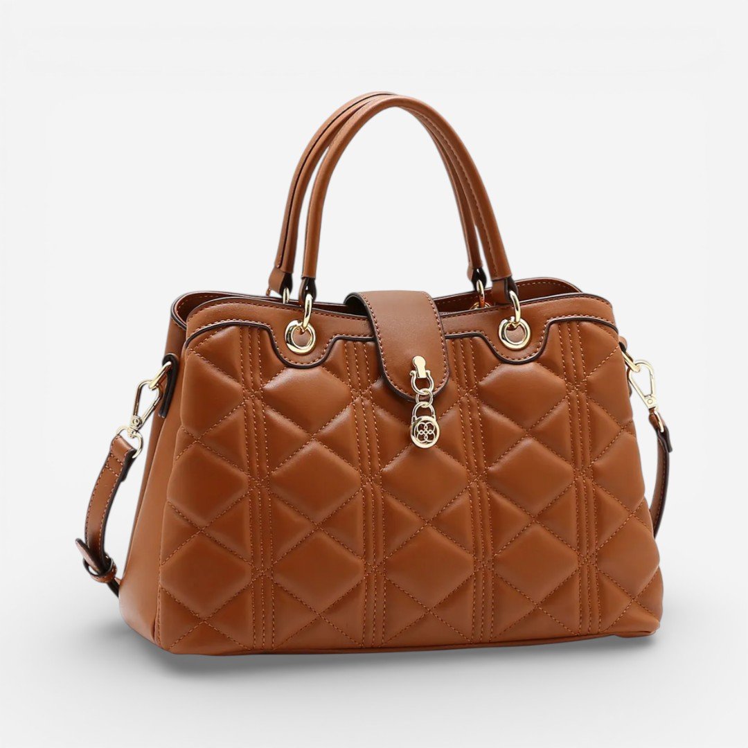 Bolsa Feminina Chenson Mão Matelassê Elegance Marrom