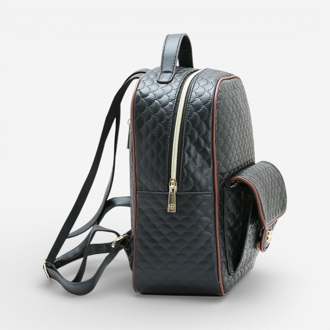 Mochila Feminina Chenson Matelassê Cute Preta Preto 3