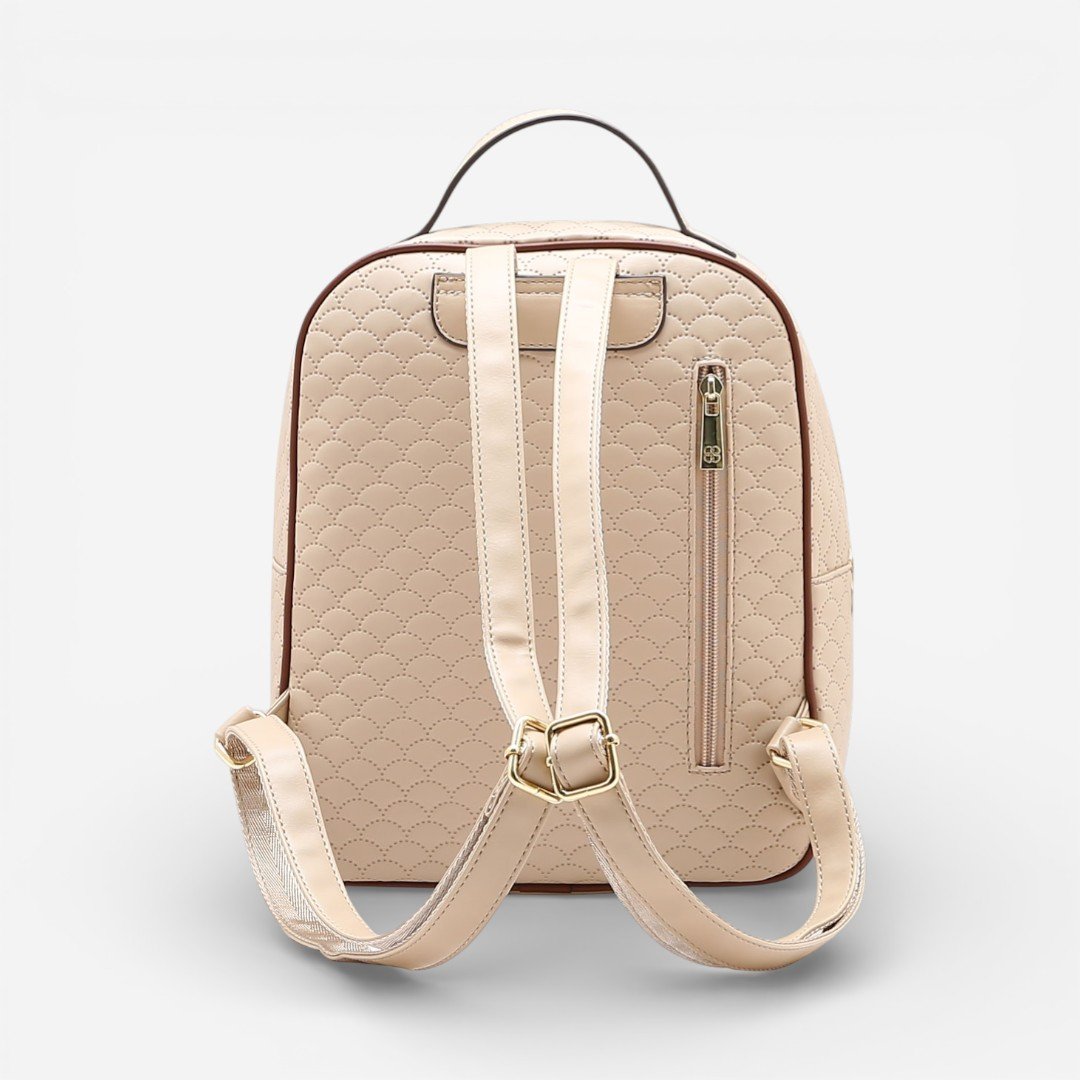Mochila Feminina Chenson Matelassê Cute Natural Bege 2