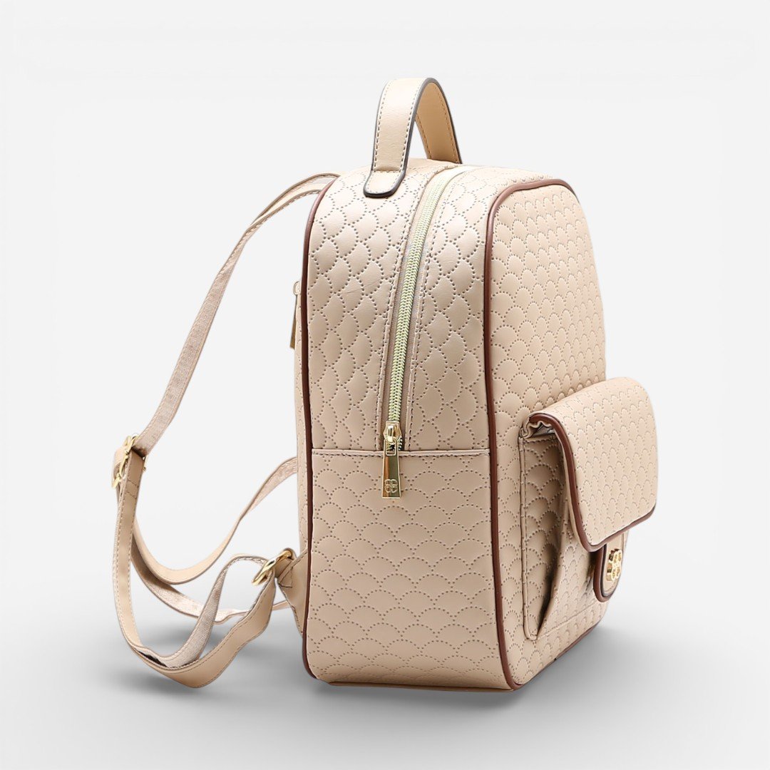 Mochila Feminina Chenson Matelassê Cute Natural Bege 3