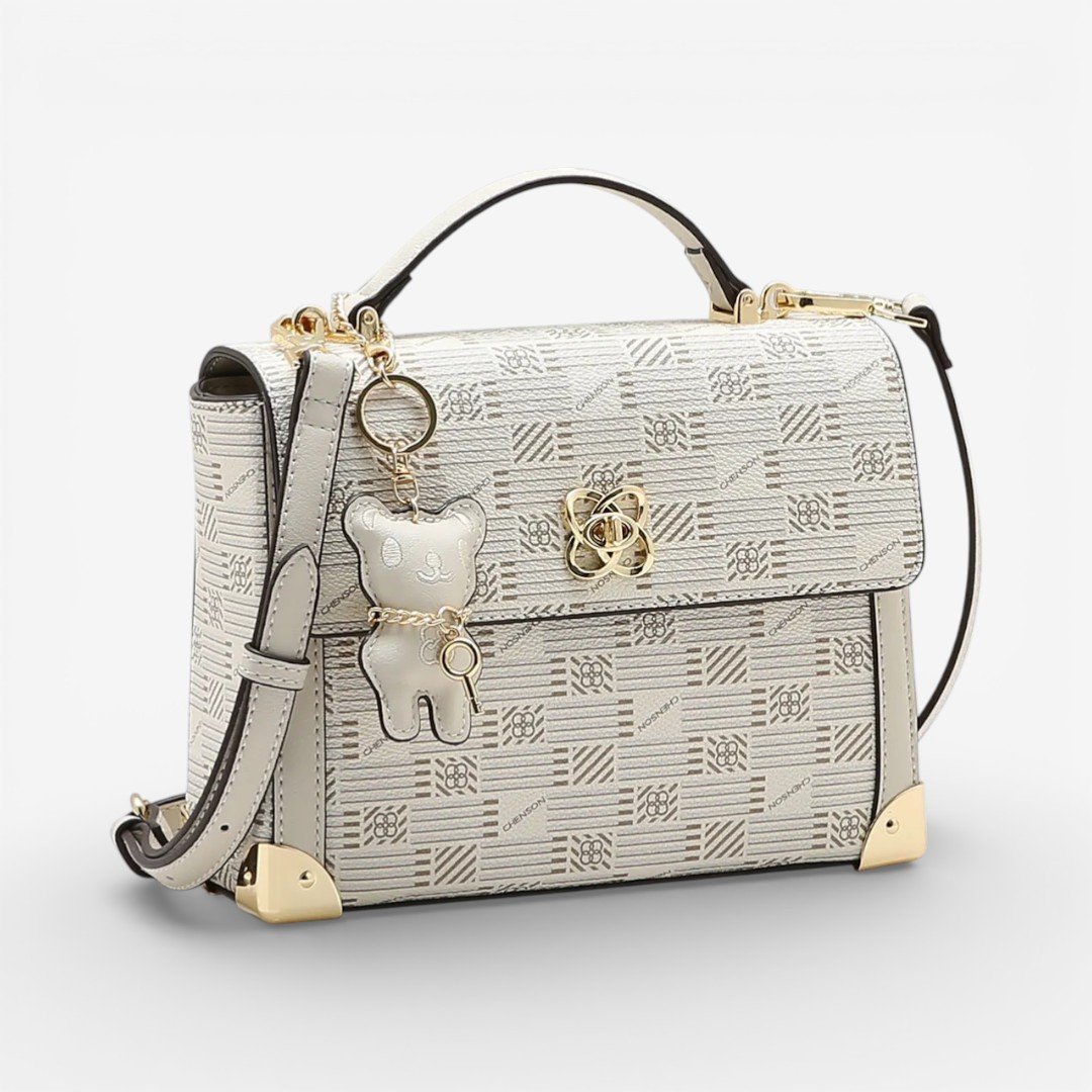 Bolsa Feminina Chenson Mão Art Monograma Bege