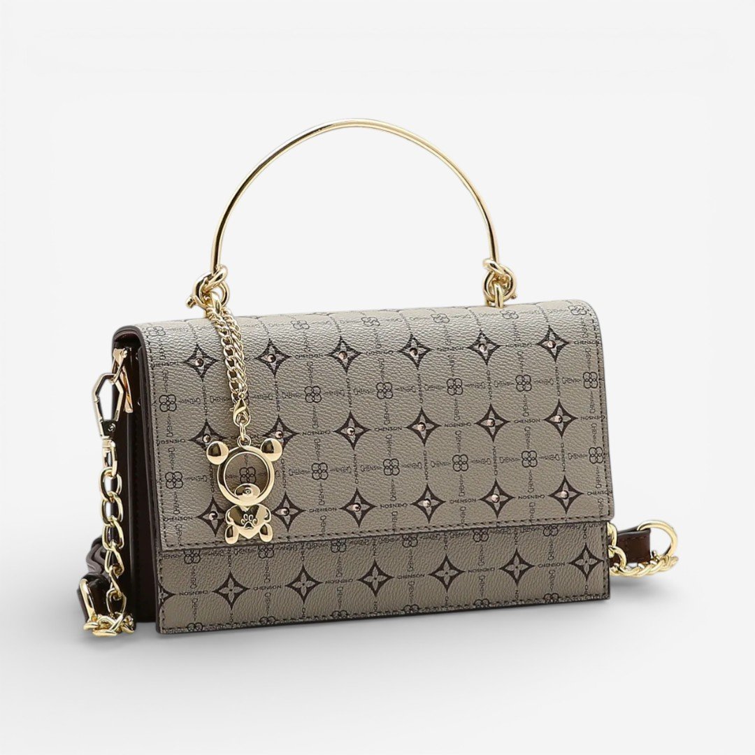 Bolsa Feminina Chenson Mão Monograma Delicado Natural