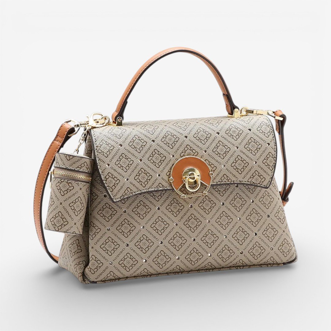 Bolsa Feminina Chenson Monograma Luxo Natural