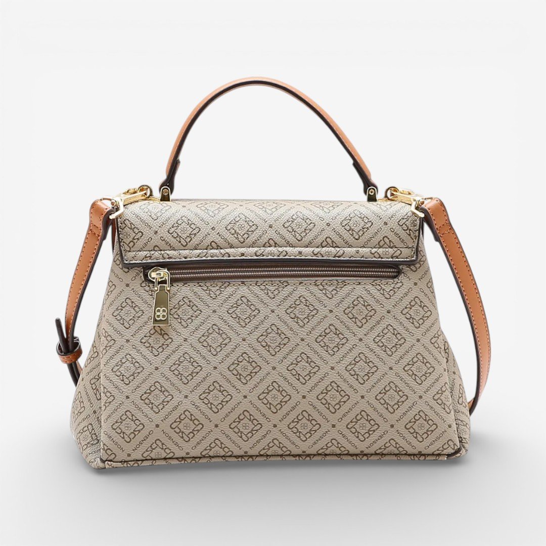 Bolsa Feminina Chenson Monograma Luxo Natural Bege 2