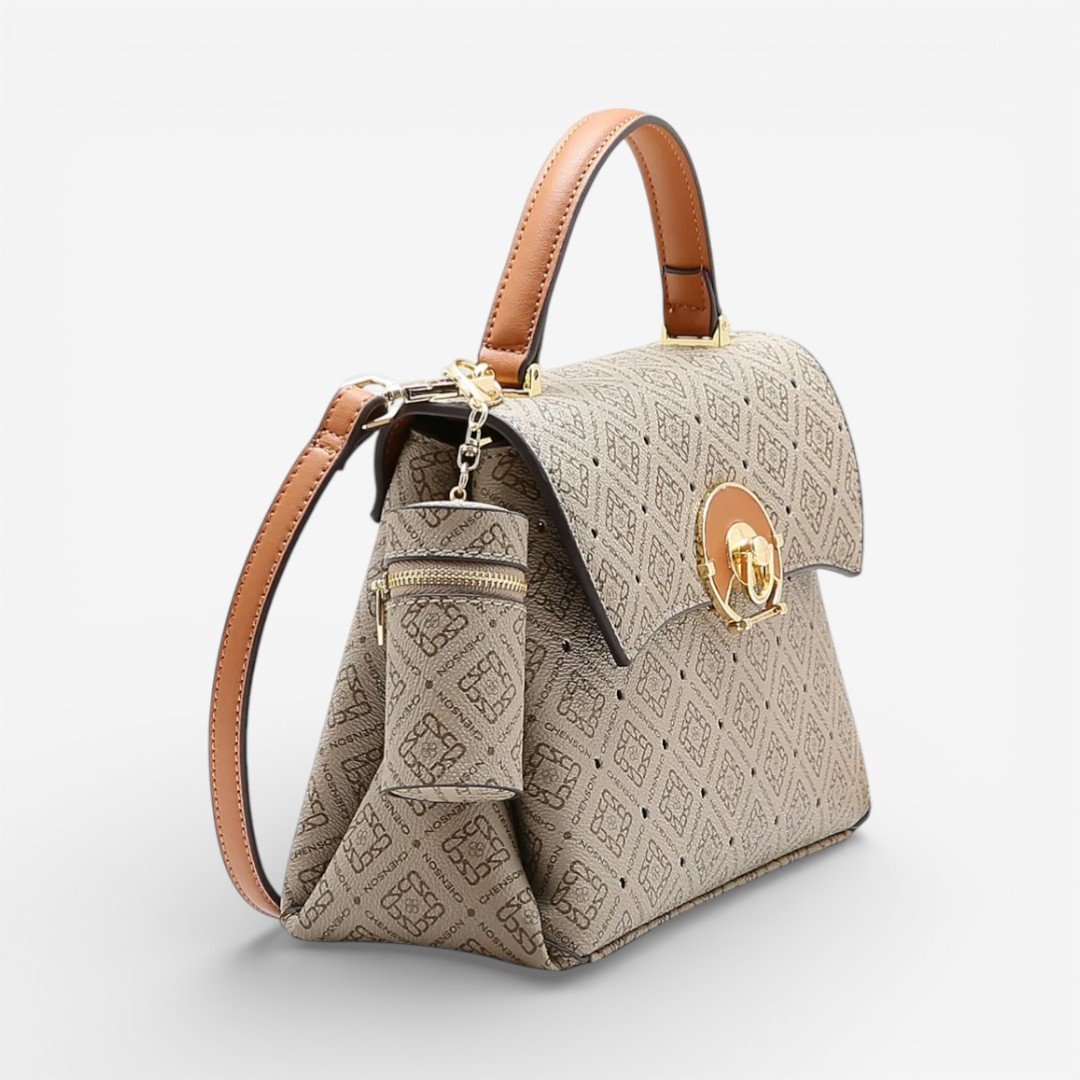 Bolsa Feminina Chenson Monograma Luxo Natural Bege 3