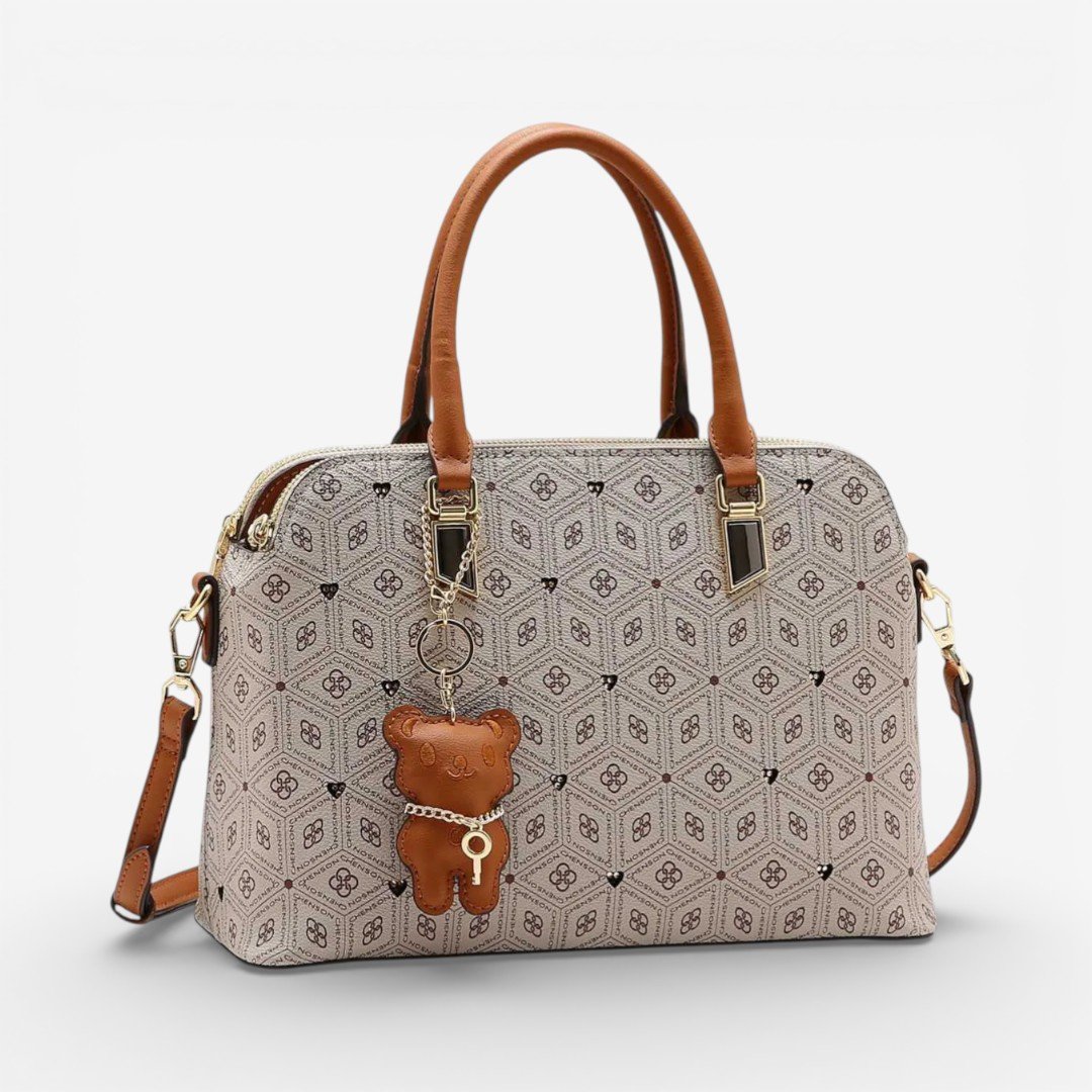 Bolsa Feminina Chenson Mão Coração Cristal Natural