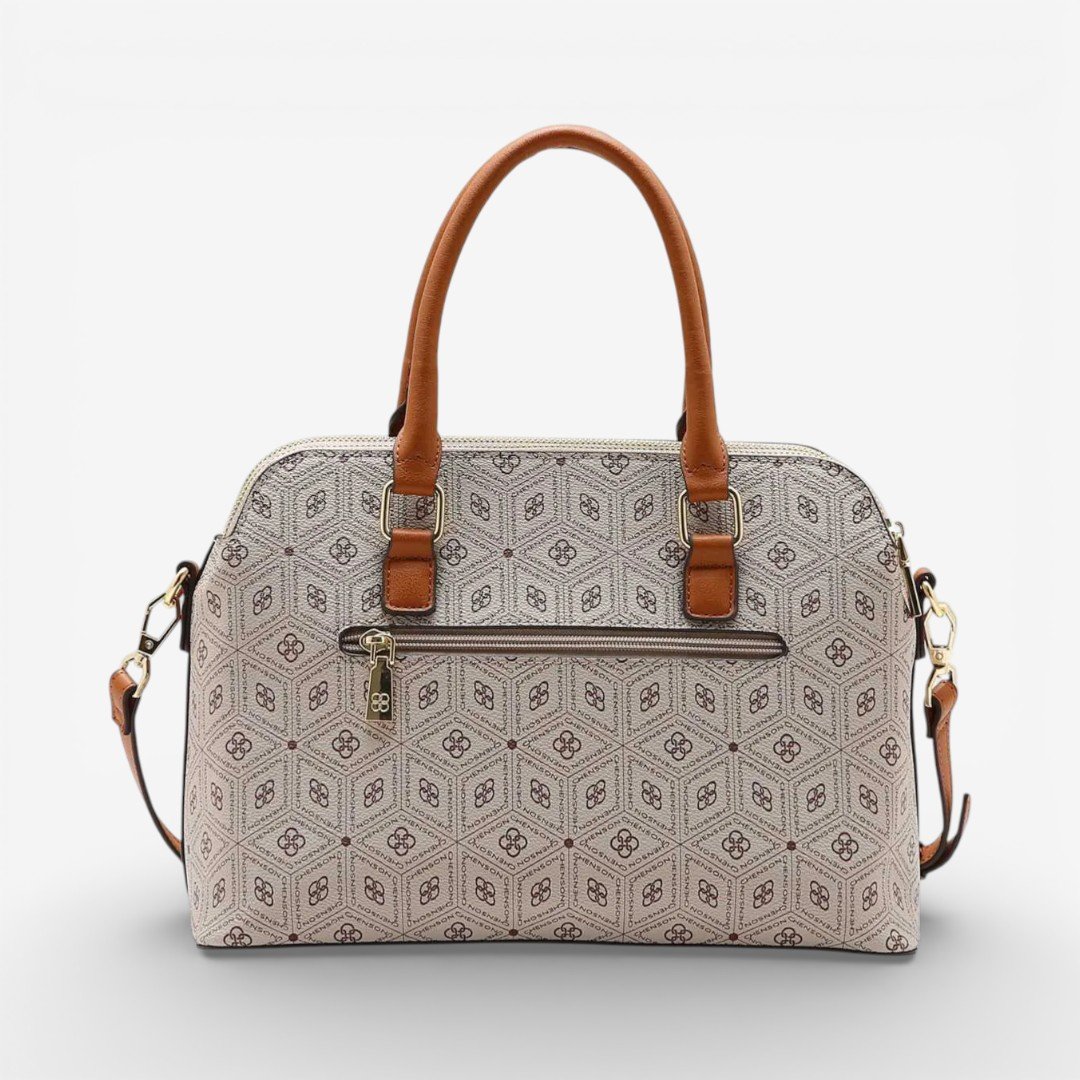 Bolsa Feminina Chenson Mão Coração Cristal Natural Bege 2